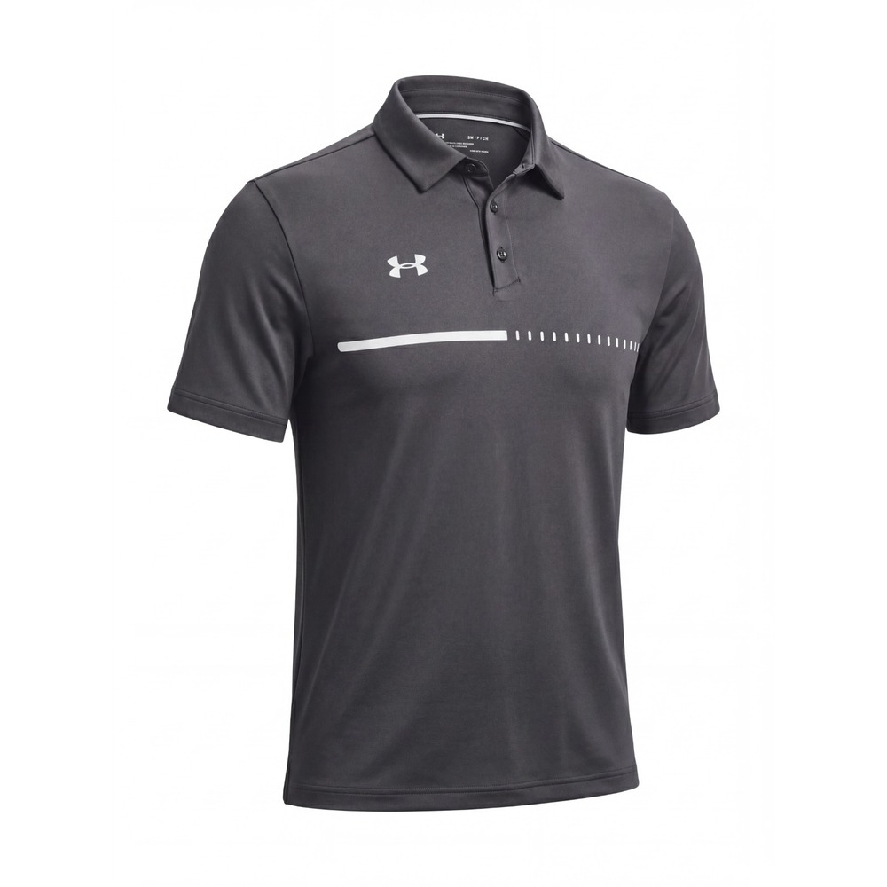 Under Armour Polo Shirt Mens Small Black Golf Stretch Heatgear Performance M